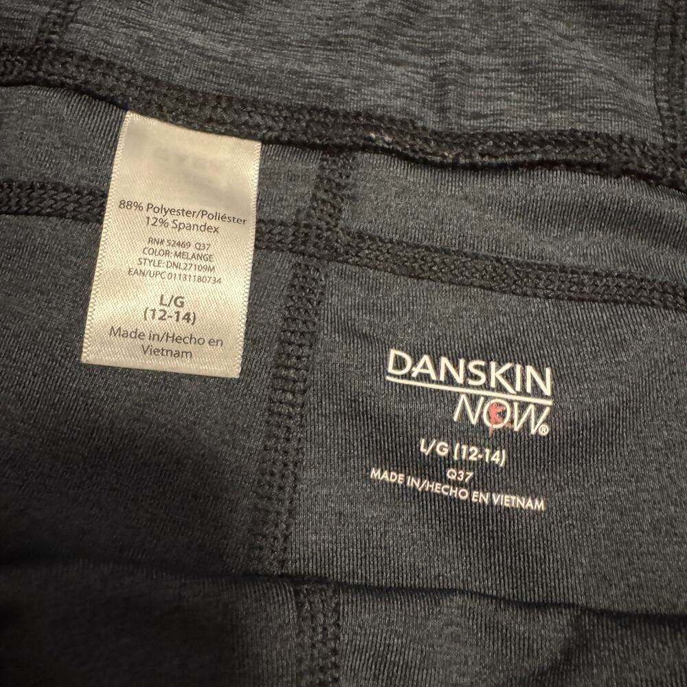 DanSkin Now Leggings Large 12-14 Workout Pants Exercise Dark Gray Gym Gear - Picture 6 of 7